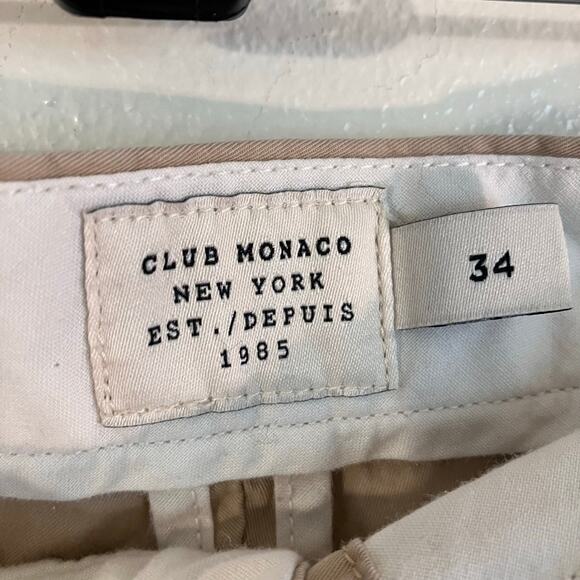 Club Monaco Tan Chino Shorts Jax Essential 5" Short - Picture 4 of 4